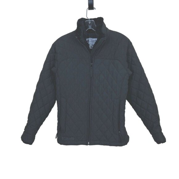 Columbia Women's Quilted Jacket Faux Fur Collar Gray Size S - Picture 1 of 7
